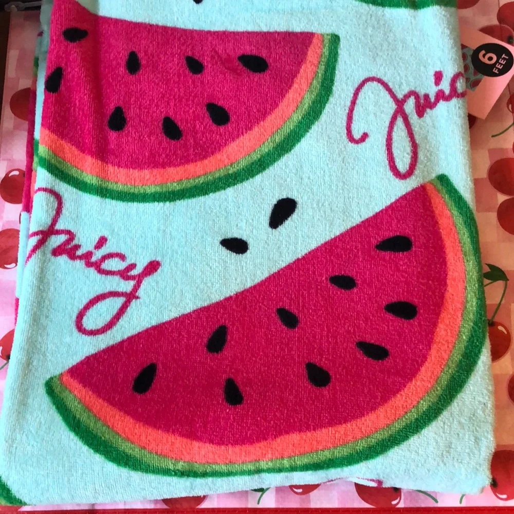 NWT Juicy Couture Watermelon Print Beach Towel